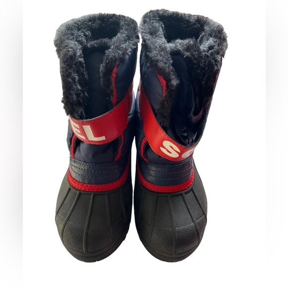 NWT Sorel Blue & Red Children Snow Commanders Boots 13 - Picture 1 of 5